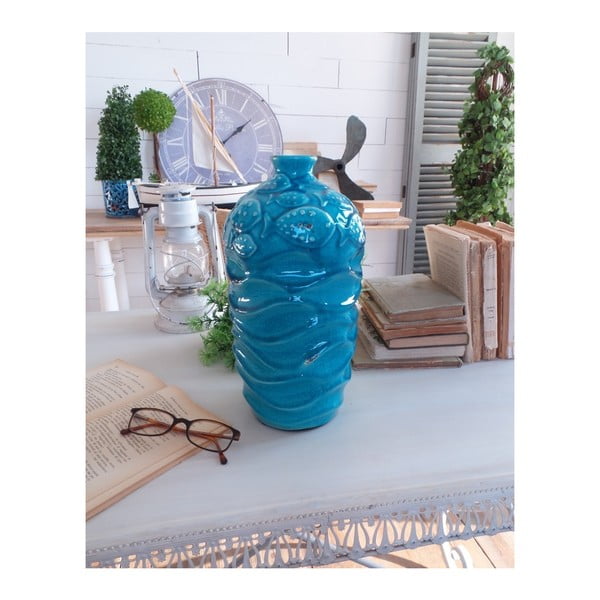 Niebieski wazon ceramiczny Orchidea Milano