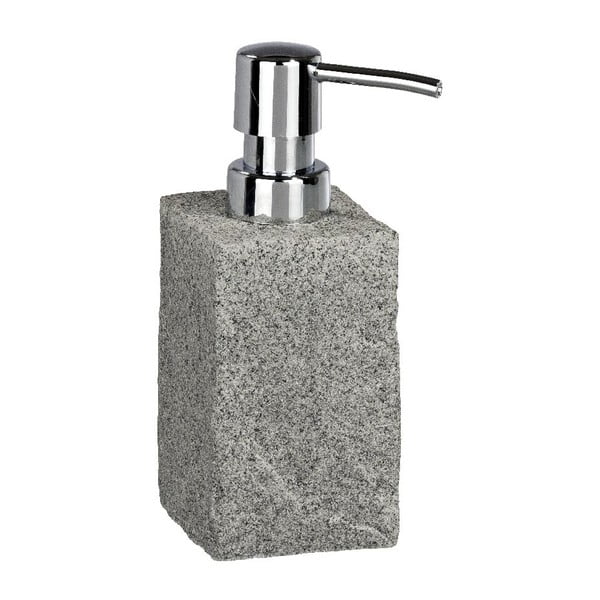 Szary dozownik do mydła Wenko Granite, 210 ml