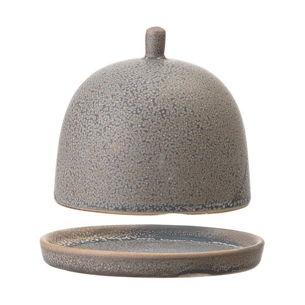 Szara kamionkowa maselniczka Bloomingville Kendra-image-2