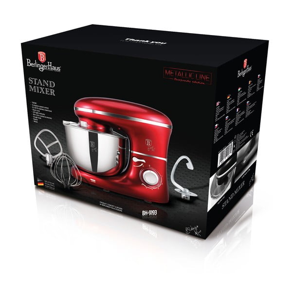 Czerwony robot kuchenny Burgundy Metallic Line – BerlingerHaus-image-4