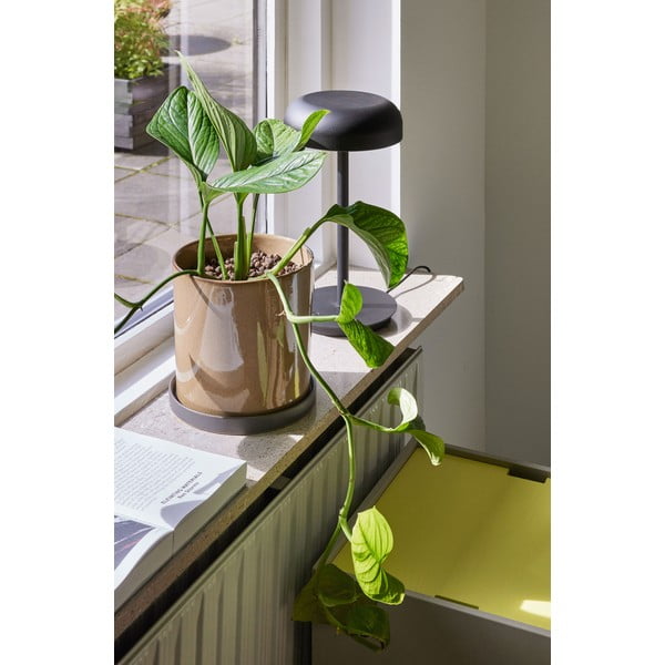 Czarna lampa stołowa LED ze ściemniaczem (wysokość 37 cm) Velo – Hübsch-image-1