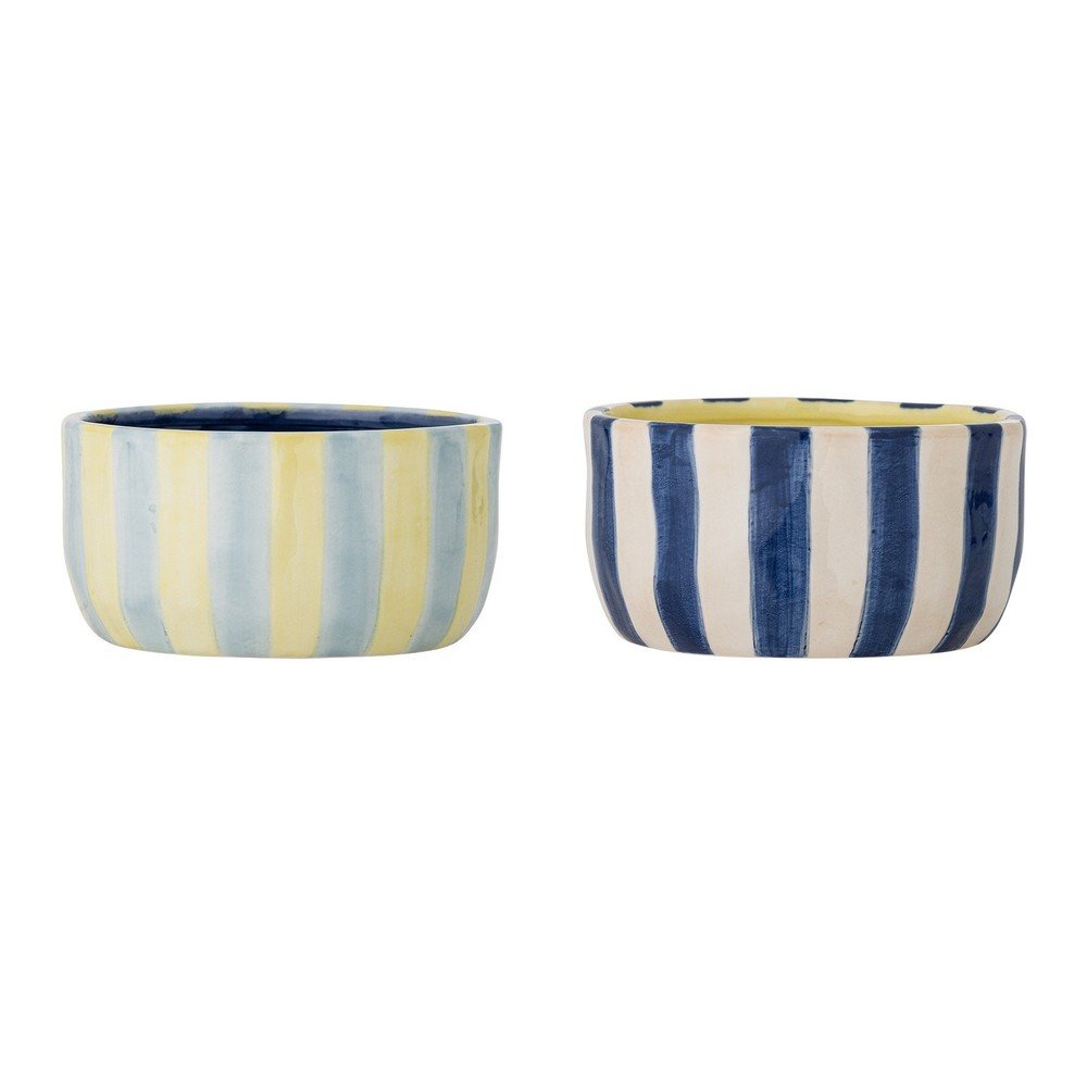 Żółte/niebieskie ceramiczne miski zestaw 2 szt. 300 ml Phoenix – Bloomingville