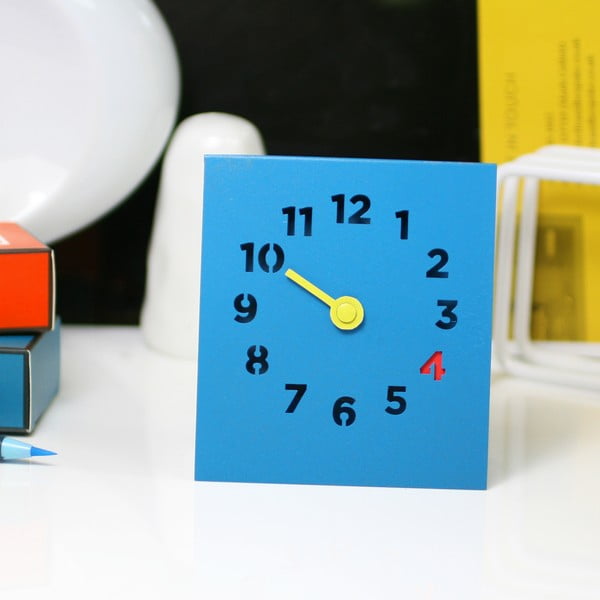 Zegar Desk Clock, niebieski
