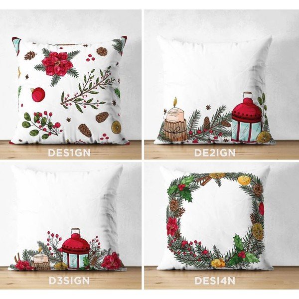 Poszewki na poduszki zestaw 4 szt. ze świątecznym motywem 43x43 cm Merry Christmas – Mila Home-image-1