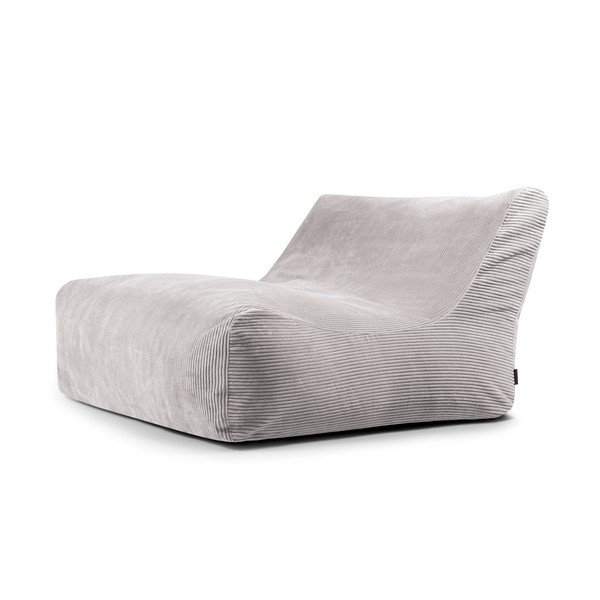 Jasnoszary sztruksowy worek do siedzenia Sofa Lounge – SLOWDOWN