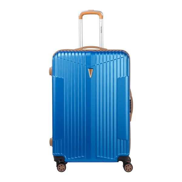 Niebieska walizka na kółkach Murano Europa