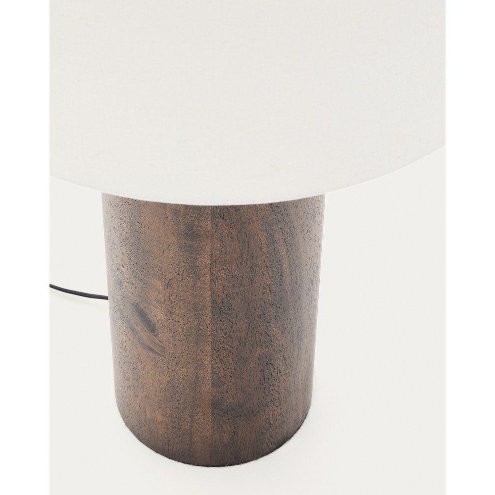 Biała/w ciemnym naturalnym kolorze lampa stojąca z tekstylnym kloszem (wysokość 110 cm) Marga – Kave Home (zdjęcie 7)