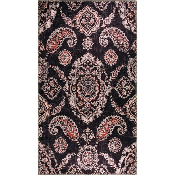Czarny dywan odpowiedni do prania 80x50 cm – Vitaus