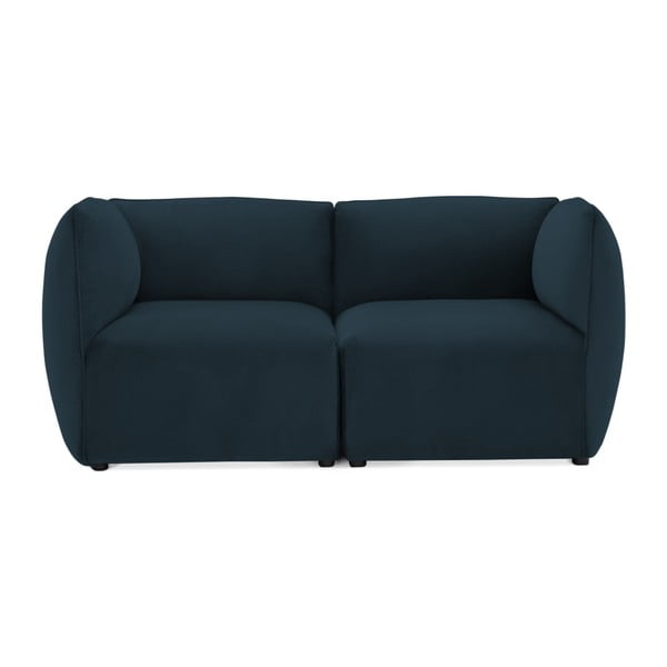Granatowa 2-osobowa sofa modułowa Vivonita Velvet Cube