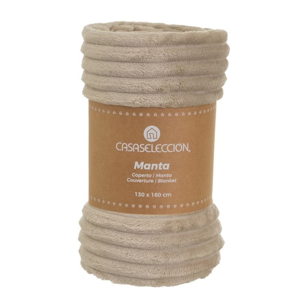 Brązowy koc z mikropluszu 130x160 cm Fur Velvet – Casa Selección-image-4