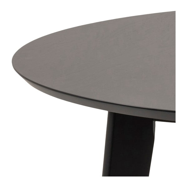 Czarny stół w dekorze dębu Actona Roxby, ø 105 cm-image-3