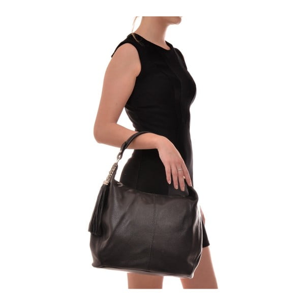 Czarna torebka skórzana Sofia Cardoni Bruhna-image-4