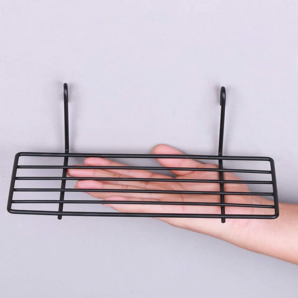 Czarna dodatkowa półka do przymocowania na kratce Reminder, dł. 24 cm-image-3