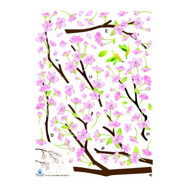 Komplet naklejek Ambiance Tree Branch Pink Flowers-image-2