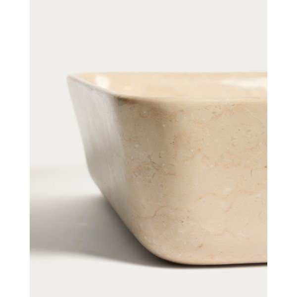 Beżowa kamienna umywalka 55x35 cm Darnen – Kave Home-image-3