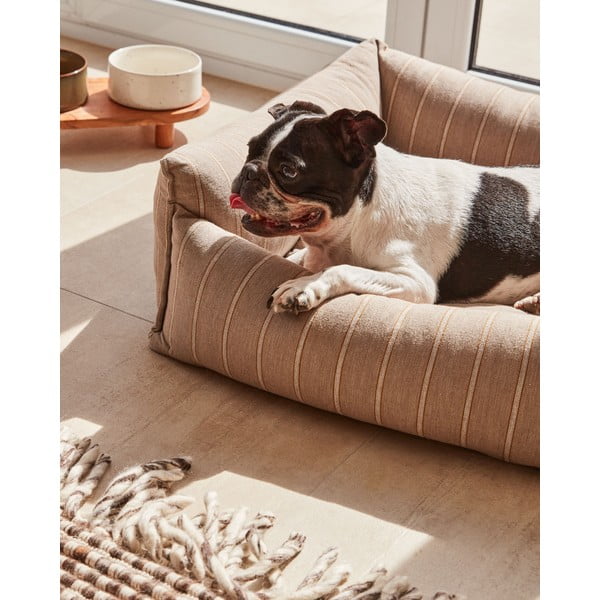 Brązowe legowisko dla psa 60x60 cm Toby – Kave Home-image-1