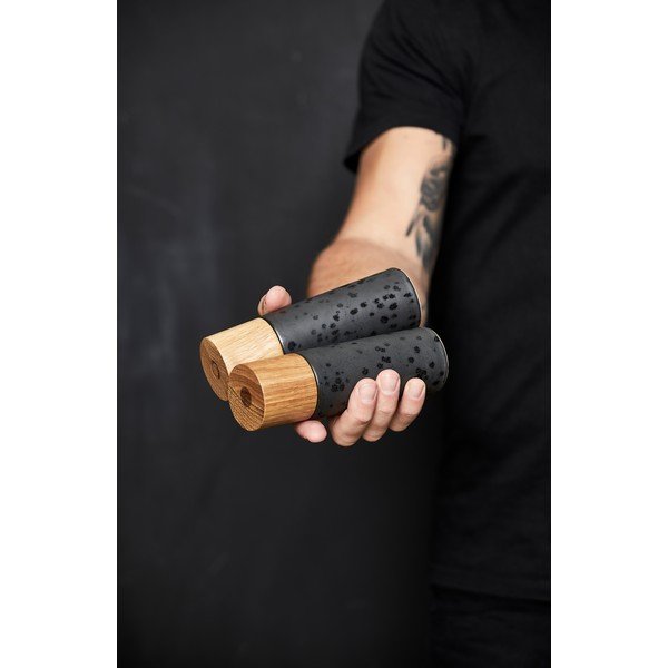 Czarny zestaw młynków do pieprzu i soli 2 szt. ceramiczny Gastro Black – Bitz-image-1