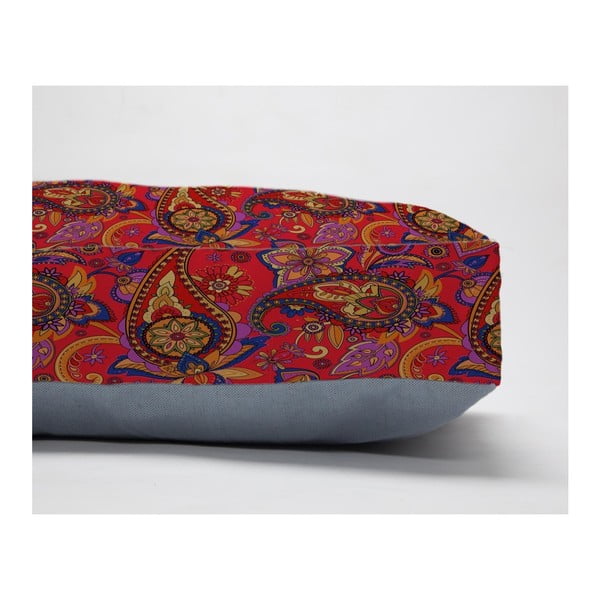 Poduszka do siedzenia z domieszką lnu Madre Selva Paisley, 60x80 cm-image-2