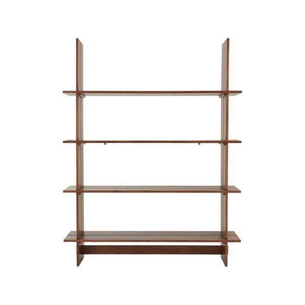 Regał z litego drewna sosnowego w ciemnym naturalnym kolorze 140x180x40 cm Tottori – Jotex-image-4