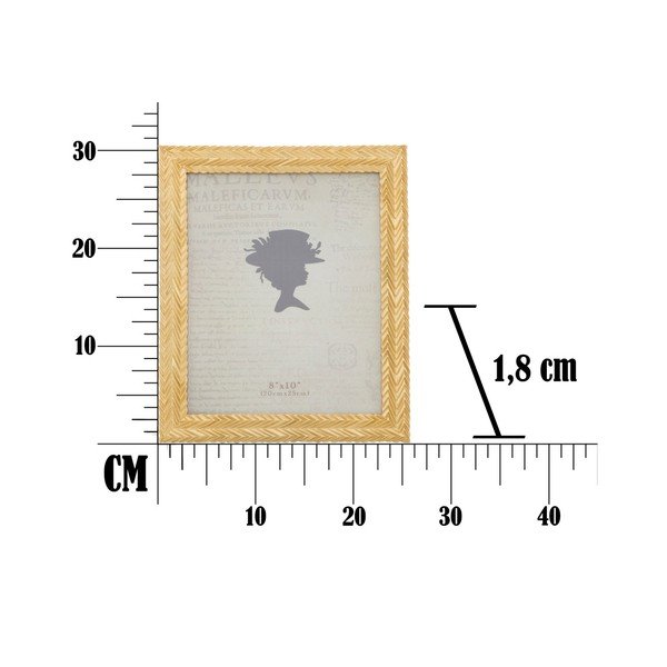 Żółta ramka na zdjęcia z żywicy Mauro Ferretti Stick Glam, 25,3x30,5 cm-image-4
