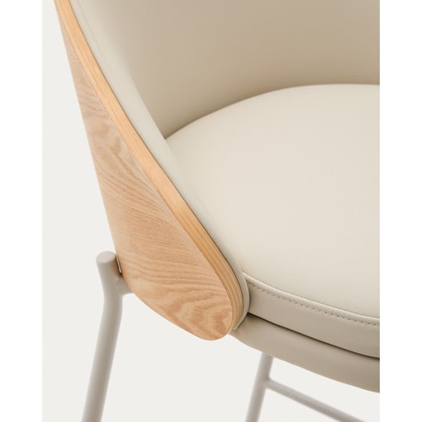 Beżowo-naturalny hoker (wysokość siedziska 77 cm) Eamy – Kave Home-image-3