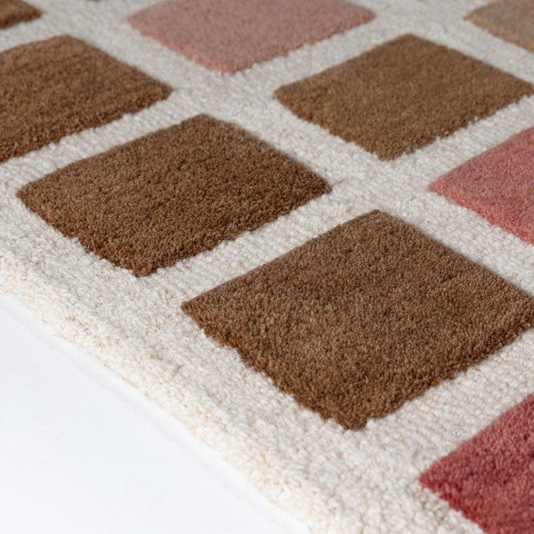 Różowy wełniany dywan tkany ręcznie 160x230 cm Renga Wool – Flair Rugs-image-2