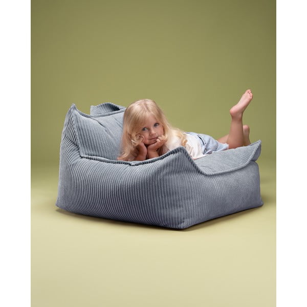 Niebieski sztruksowy dziecięcy worek do siedzenia Chair – Wigiwama-image-2