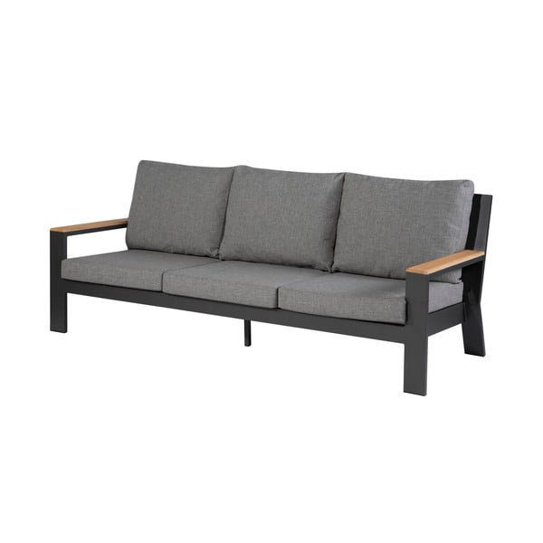 Czarno-szara metalowa sofa ogrodowa Valerie – Exotan