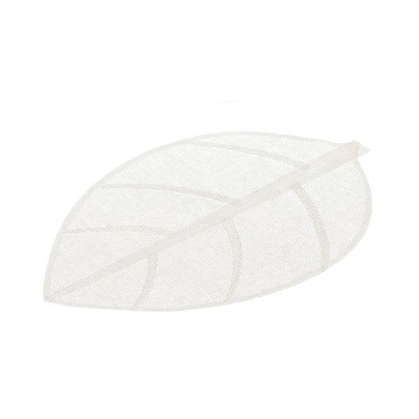 Biała mata stołowa w kształcie liścia Casa Selección, 50x33 cm