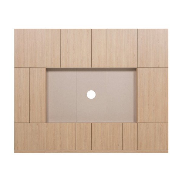 Modułowa szafka pod TV w naturalnym kolorze 268x215 cm Build – WOOOD