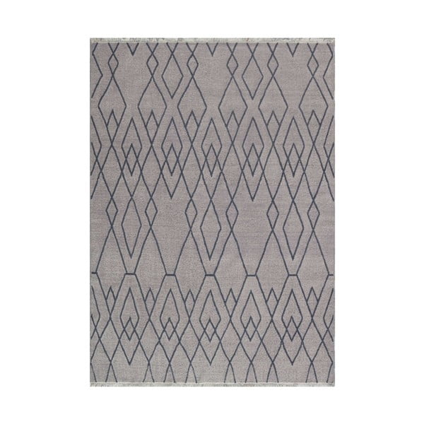 Niebieski dywan wełniany Linie Design Omo, 140 x 200 cm