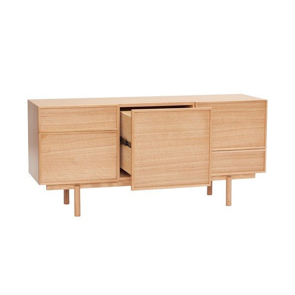 Niska komoda w dekorze dębu 140x65 cm Cube – Hübsch