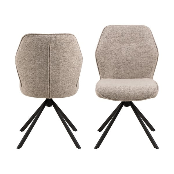 Kremowe krzesła zestaw 2 szt. Aura – Actona-image-3