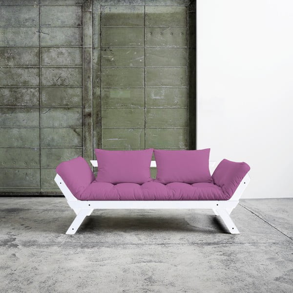 Sofa rozkładana Karup Bebop White/Taffy Pink