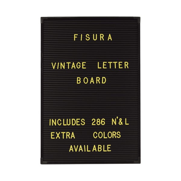 Zestaw 286 żółtych znaków do tablicy Fisura Vintage