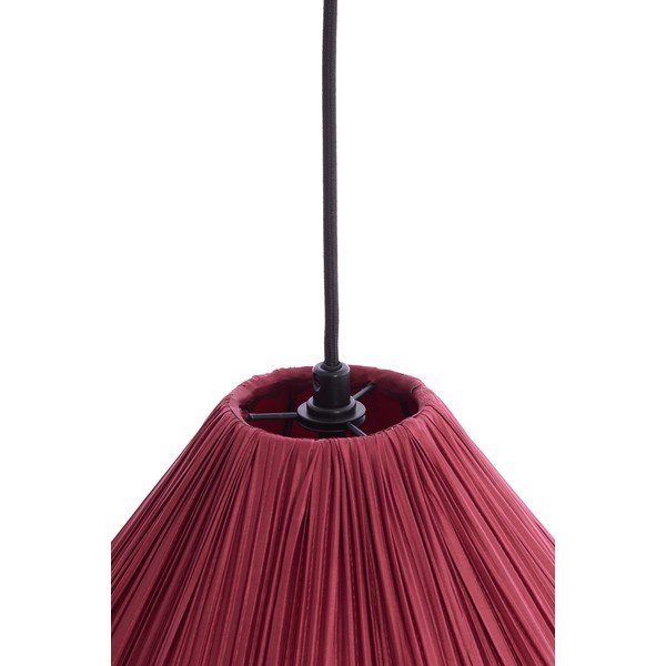 Bordowa lampa wisząca z tekstylnym kloszem ø 12 cm Verita – Light & Living-image-3