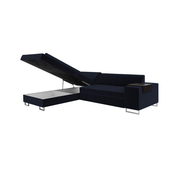 Ciemnoniebieska rozkładana sofa lewostronna Cosmopolitan Design San Antonio-image-3