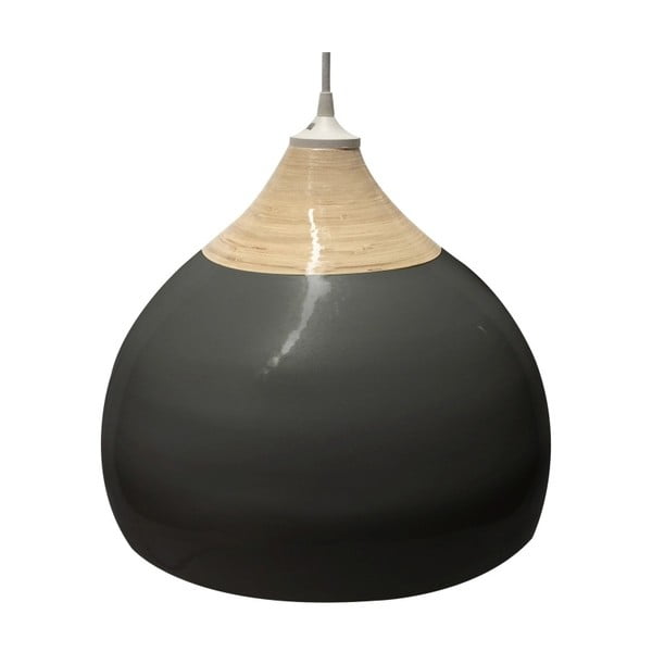 Czarna lampa wisząca Karlsson Glazed, średnica 33 cm