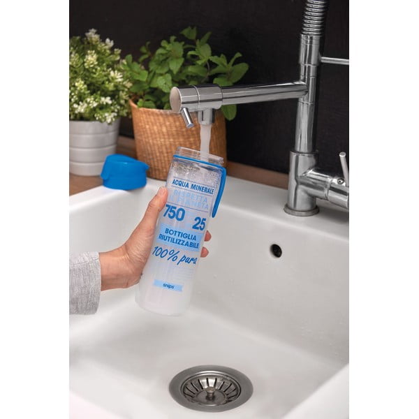 Biało-niebieska butelka na wodę Snips, 0,75 l-image-1