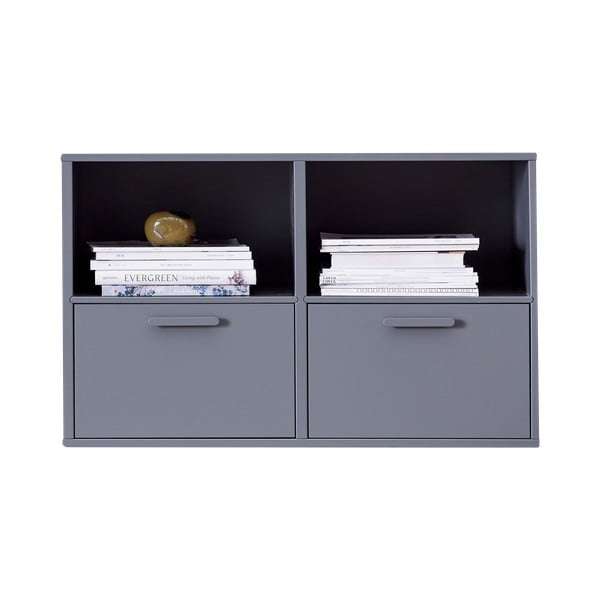 Szara komoda ścienna z 2 drzwiczkami Keep by Hammel