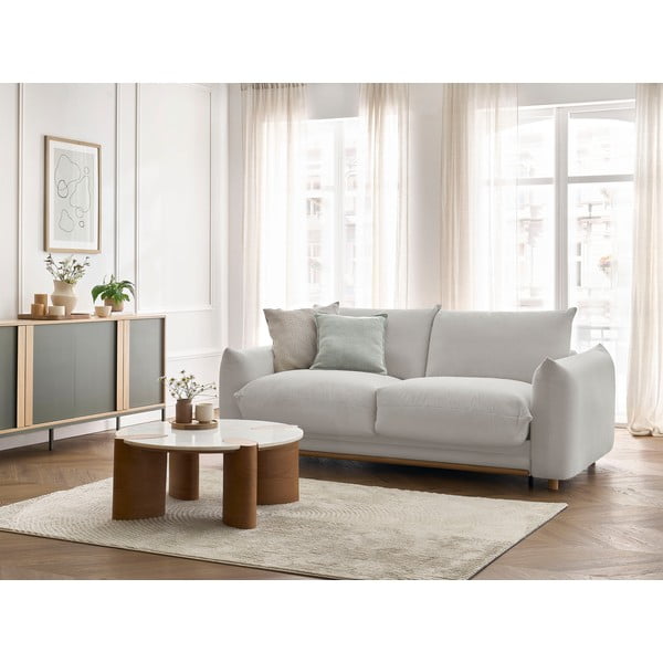 Jasnoszara rozkładana sofa 214 cm Ernest – Bobochic Paris-image-1