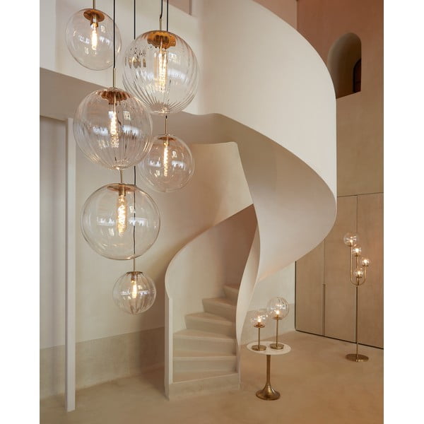 Lampa wisząca w kolorze brązu ze szklanym kloszem ø 30 cm Medina – Light & Living-image-1