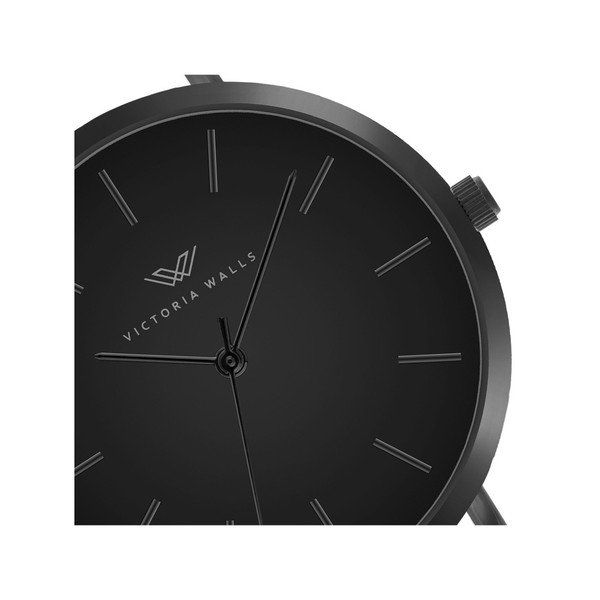 Czarny zegarek damski z paskiem ze stali chirurgicznej Victoria Walls Negro-image-1