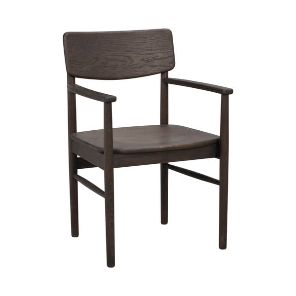Ciemnobrązowe krzesła z litego drewna dębowego zestaw 2 szt. Maidstone – Rowico