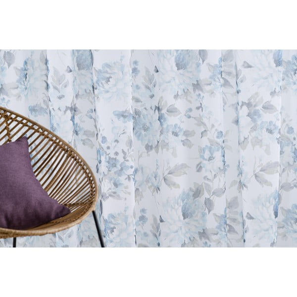 Biało-niebieska firanka 300x260 cm Elsa – Mendola Fabrics-image-2