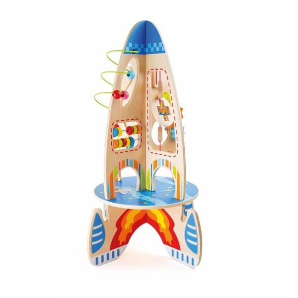 Drewniana zabawka edukacyjna w kształcie rakiety Legler Rocket