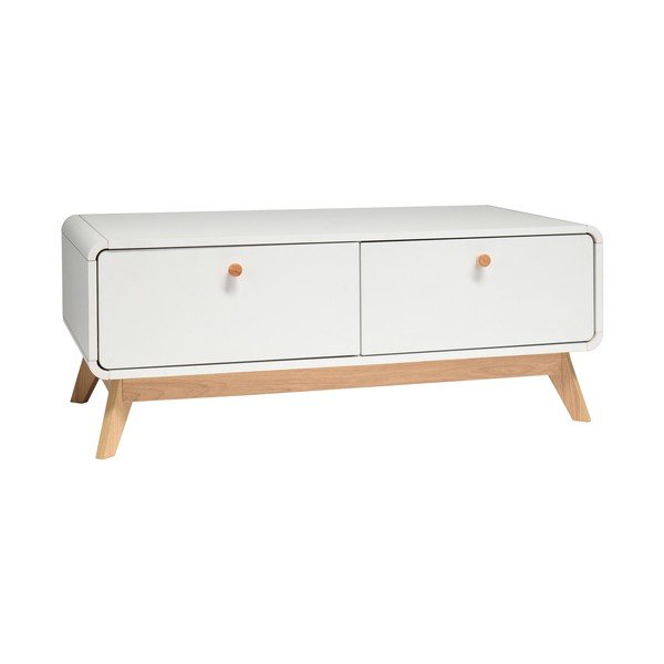 Biała szafka pod TV 100x40 cm Cassie – Støraa-image-2