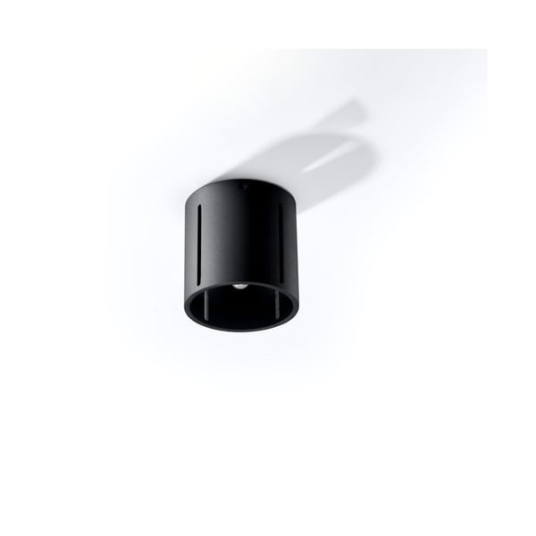 Czarna lampa sufitowa z metalowym kloszem Vulco – Nice Lamps
