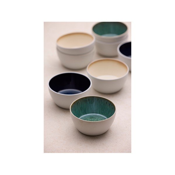 Biało-zielona kamionkowa miska 400 ml Gastro White/Green – Bitz-image-4