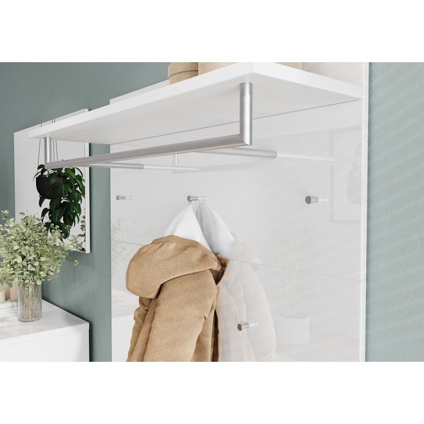 Biały panel z wieszakami do przedpokoju Genova – Germania-image-1